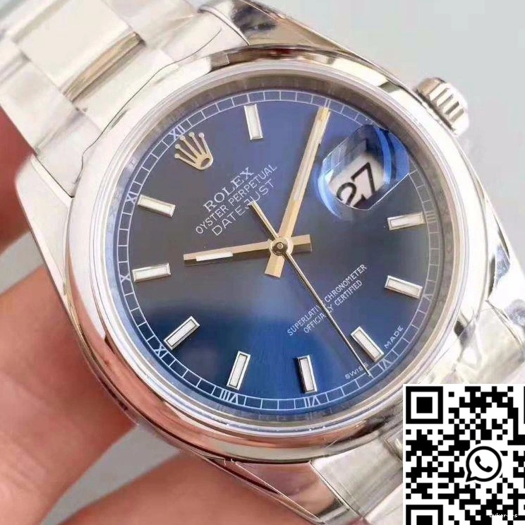 Datejust Dial Rolex Factory 116200 AR 36MM Blue 0108